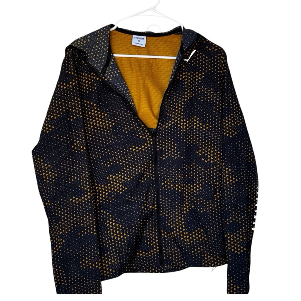 Gymshark Black and Gold Patterned Jacket